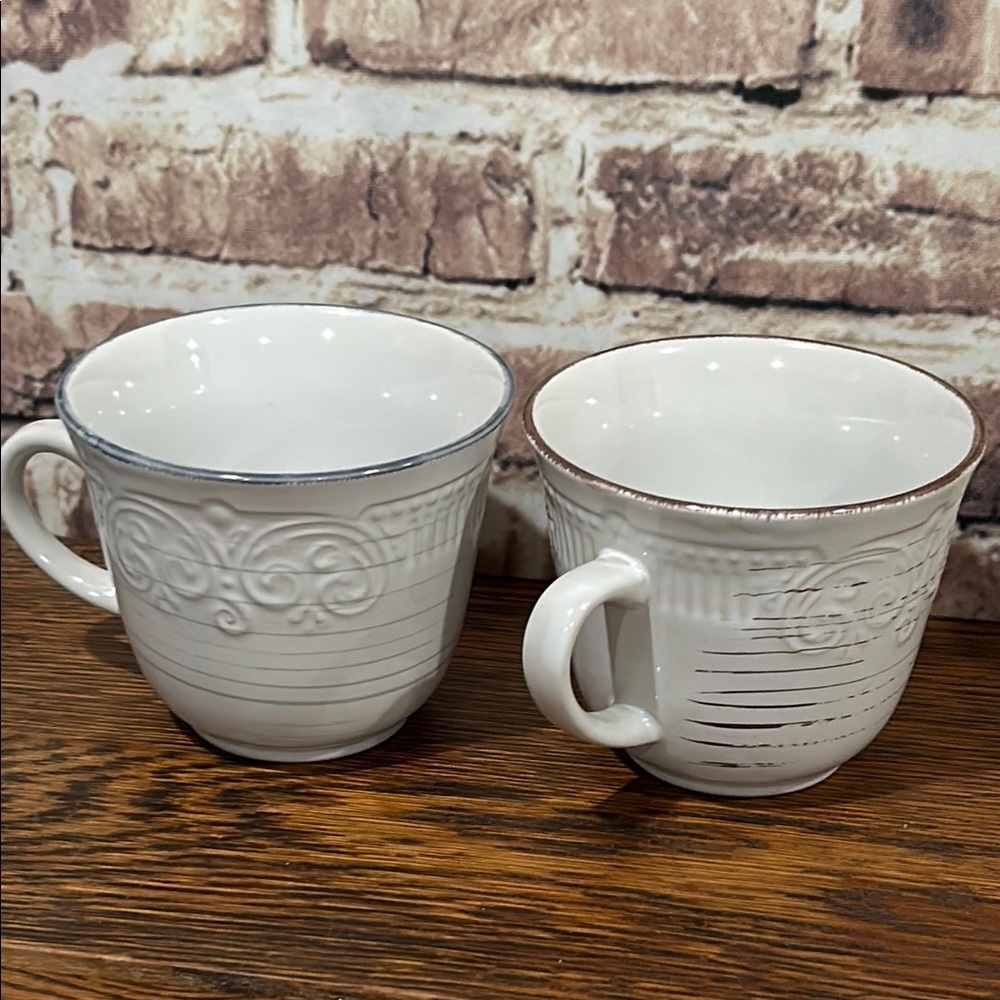 Pfaltzgraff Isabella coffee mugs‎ set of 2